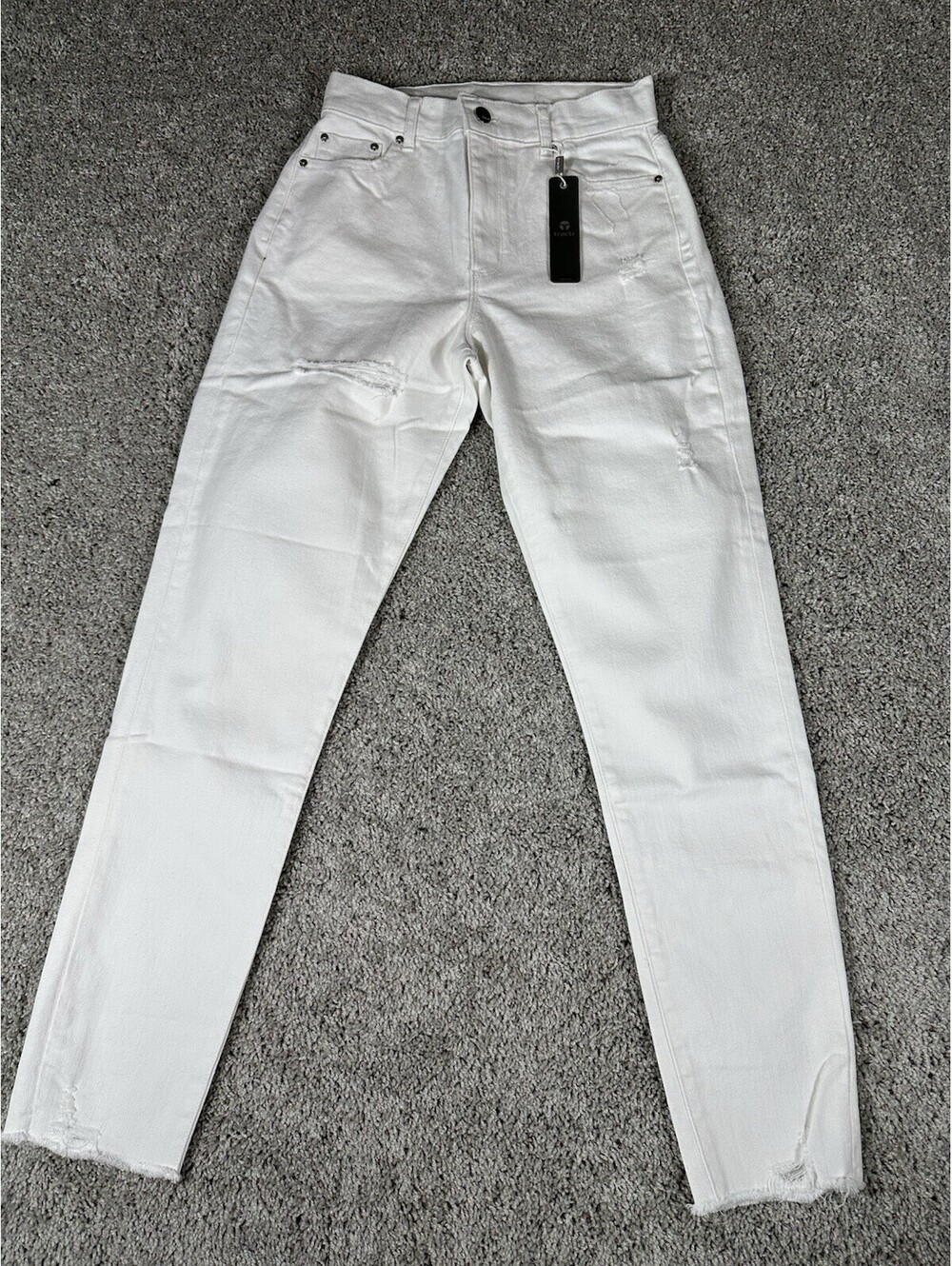 TRACTR Jeans Womens Size 00 24 Stretch 5 Pocket Denim Cotton Blend White